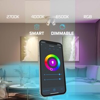 Ledvion LED Deckenstrahler Weiß 4-licht - Dimmbar - 4,9W - RGB+CCT - Neigbar