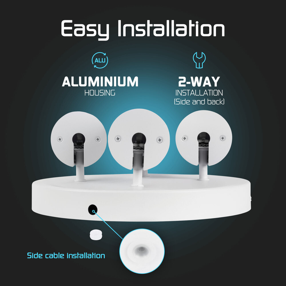 Ledvion LED Deckenstrahler Weiß 4-licht - Dimmbar - 4,9W - RGB+CCT - Neigbar