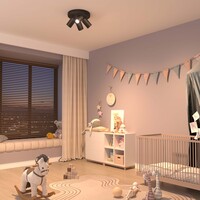 Ledvion LED Deckenstrahler Schwarz 4-licht - Neigbar - GU10 Fassung