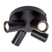 Ledvion LED Deckenstrahler Schwarz 4-licht - Dimmbar - 3W - 2700K - Neigbar