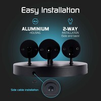 Ledvion LED Deckenstrahler Schwarz 4-licht - Dimmbar - 3W - 2700K - Neigbar