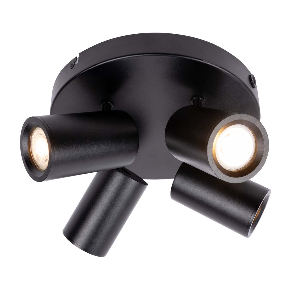 Ledvion LED Deckenstrahler Schwarz 4-licht - Dimmbar - 4,9W - RGB+CCT - Neigbar