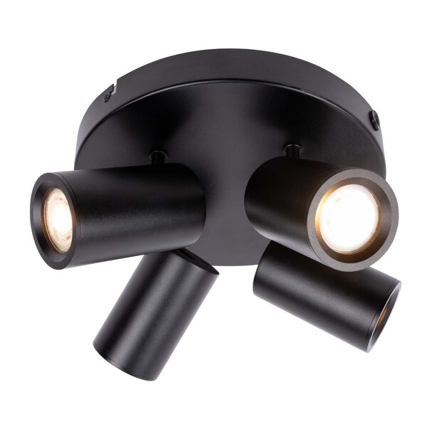Ledvion LED Deckenstrahler Schwarz 4-licht - Dimmbar - 4,9W - RGB+CCT - Neigbar