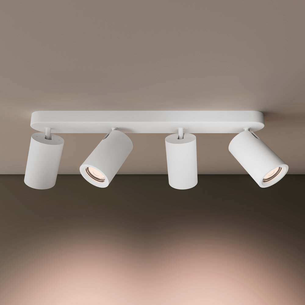 Ledvion LED Deckenstrahler Weiß 4-licht - Neigbar - GU10 Fassung