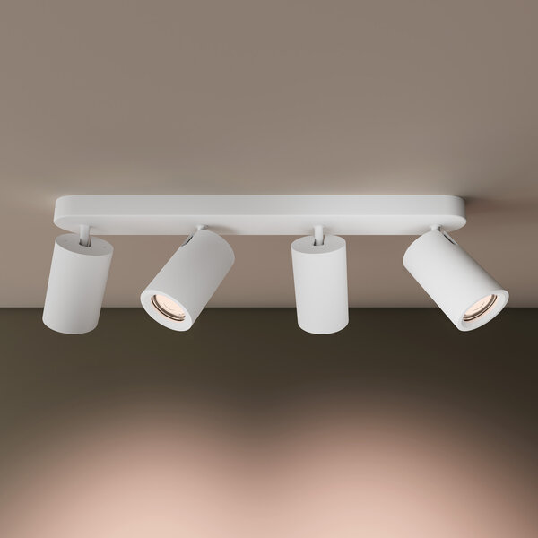 Ledvion LED Deckenstrahler Weiß 4-licht - Neigbar - GU10 Fassung