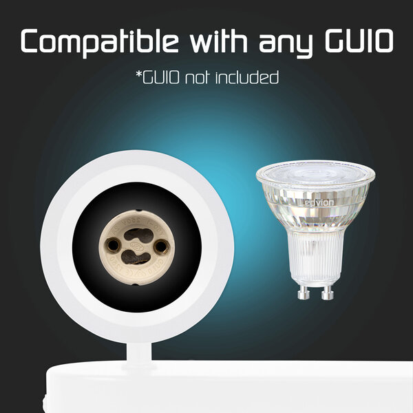 Ledvion LED Deckenstrahler Weiß 4-licht - Neigbar - GU10 Fassung