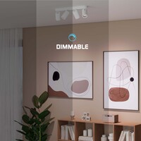 Ledvion LED Deckenstrahler Weiß 4-licht - Dimmbar - 3W - 4000K - Neigbar