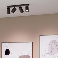 Ledvion LED Deckenstrahler Schwarz 4-licht - Neigbar - GU10 Fassung