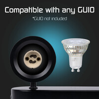 Ledvion LED Deckenstrahler Schwarz 4-licht - Neigbar - GU10 Fassung