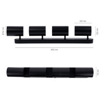 Ledvion LED Deckenstrahler Schwarz 4-licht - Dimmbar - 3W - 2700K - Neigbar