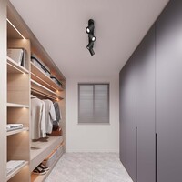 Ledvion LED Deckenstrahler Schwarz 4-licht - Dimmbar - 3W - 6500K - Neigbar