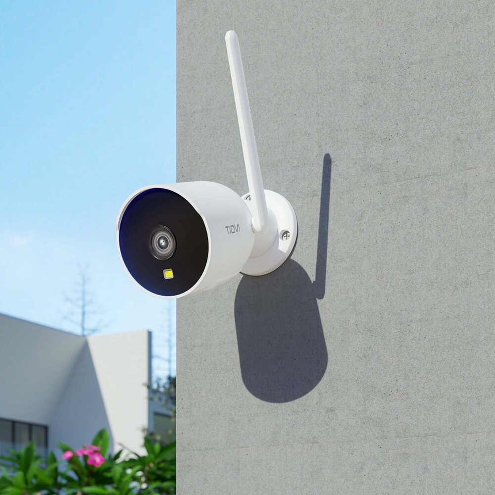 Tiqvi Smart Bullet Außenkamera - WiFi - 1080P - Sicherheitskamera für den Außenbereich