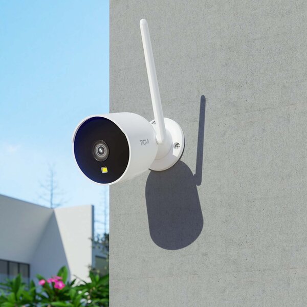 Tiqvi Smart Bullet Außenkamera - WiFi - 1080P - Sicherheitskamera für den Außenbereich