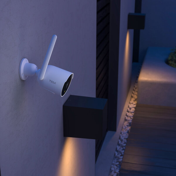 Tiqvi Smart Bullet Außenkamera - WiFi - 1080P - Sicherheitskamera für den Außenbereich