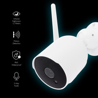 Tiqvi Smart Bullet Außenkamera - WiFi - 1080P - Sicherheitskamera für den Außenbereich