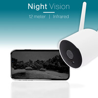 Tiqvi Smart Bullet Außenkamera - WiFi - 1080P - Sicherheitskamera für den Außenbereich