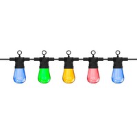 Calex 10m Calex Vista Lichterkette + 2 m Anschlusskabel - IP44 - RGB - Inkl. 10 Lampen