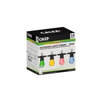 Calex 10m Calex Vista Lichterkette + 2 m Anschlusskabel - IP44 - RGB - Inkl. 10 Lampen