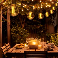 Calex 45m Calex Vista Lichterkette + 3 m Anschlusskabel - IP44 - Koppelbar - 2700K - Inkl. 75 Lampen