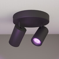Ledvion LED Deckenstrahler Schwarz Duo - Dimmbar - 4,9W - RGB+CCT - Neigbar
