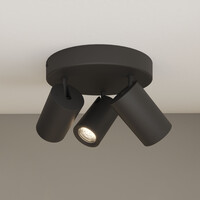 Ledvion LED Deckenstrahler Schwarz Trio - Dimmbar - 3W - 4000K - Neigbar