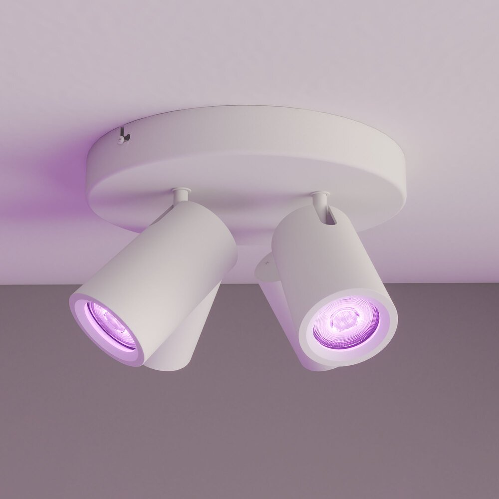 Ledvion LED Deckenstrahler Weiß 4-licht - Dimmbar - 4,9W - RGB+CCT - Neigbar