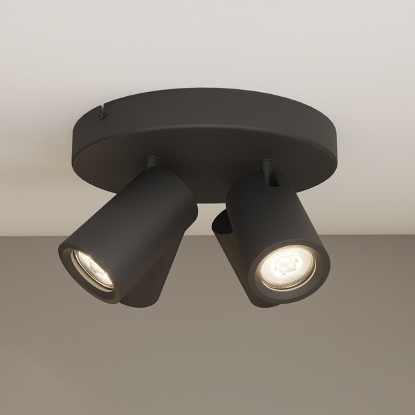 Ledvion LED Deckenstrahler Schwarz 4-licht - Dimmbar - 3W - 4000K - Neigbar