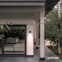 Ledvion Dimmbare LED Wandleuchte - Sacramento - 3W - 2700K - Schwarz