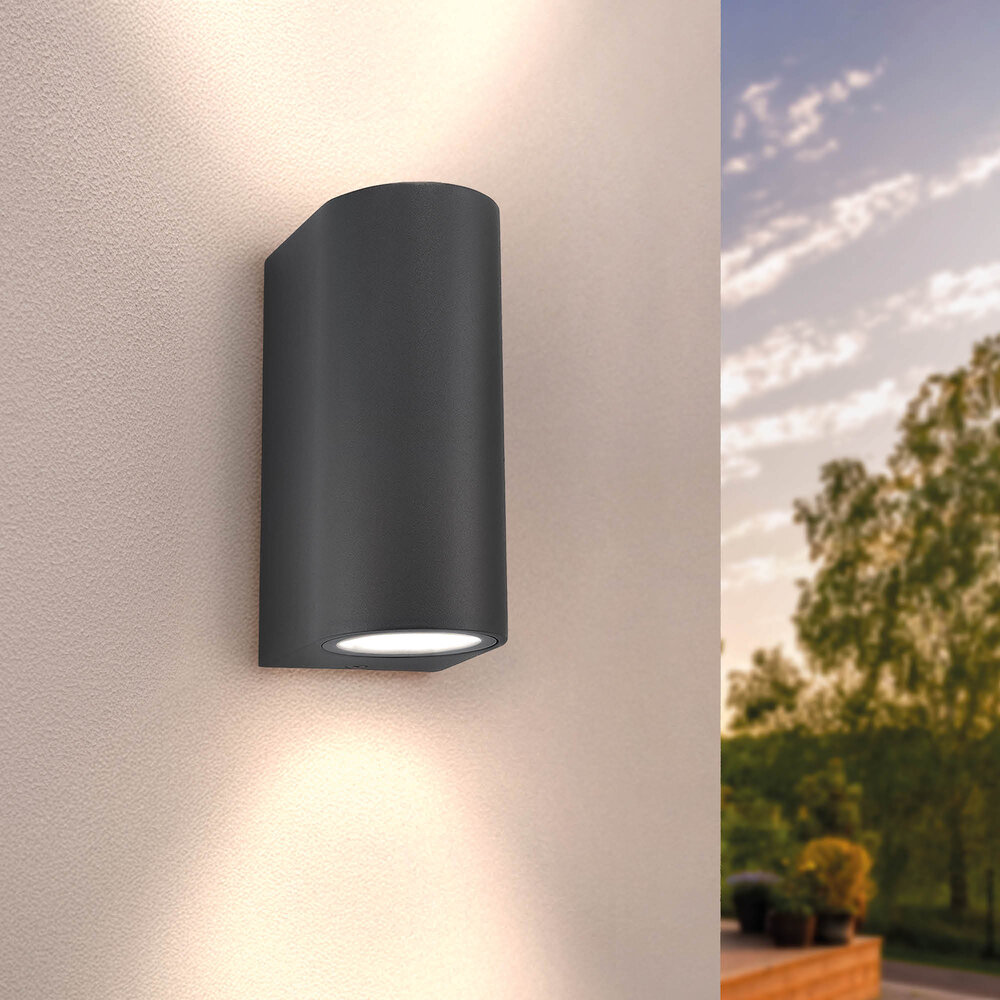 Ledvion Dimmbare LED Wandleuchte - Beidseitig - 3W - 2700K - Anthrazit