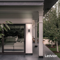 Ledvion Dimmbare LED Wandleuchte - Beidseitig - 3W - 2700K - Anthrazit