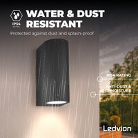 Ledvion Dimmbare LED Wandleuchte - Beidseitig - 3W - 2700K - Anthrazit