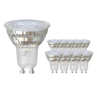 Ledvion 10x Dimmbarer GU10 LED Lampe - 3W - 2700K - Vorteilpack