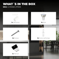 Ledvion LED Deckenstrahler Weiß - 3W - 2700K - Neigbar