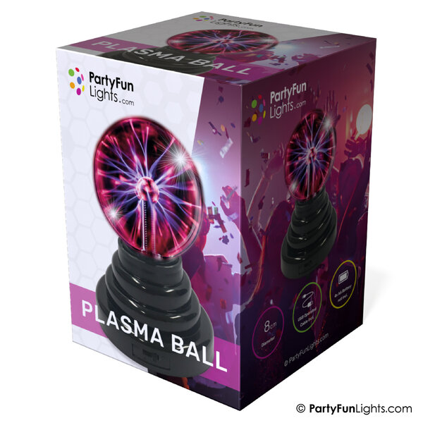 PartyFunLights Plasmakugel mit Lichteffekten - USB