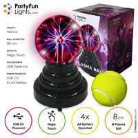 PartyFunLights Plasmakugel mit Lichteffekten - USB