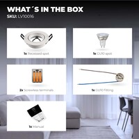 Ledvion Dimmbare LED Einbaustrahler Weiß - Rio - 3W - 6500K - ø85mm