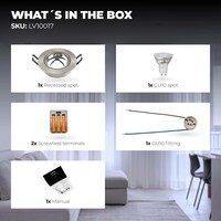 Ledvion Dimmbare LED Einbaustrahler Edelstahl - Rio - 3W - 6500K - ø85mm