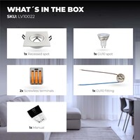Ledvion Dimmbare LED Einbaustrahler Weiß - Sevilla - 5W - 6500K - 92mm - Quadrat