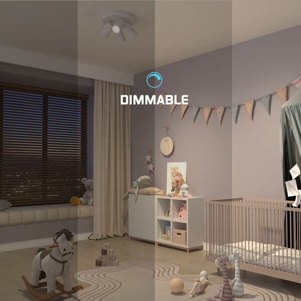 Ledvion LED Deckenstrahler Weiß 4-licht - Dimmbar - 3W - 4000K - Neigbar