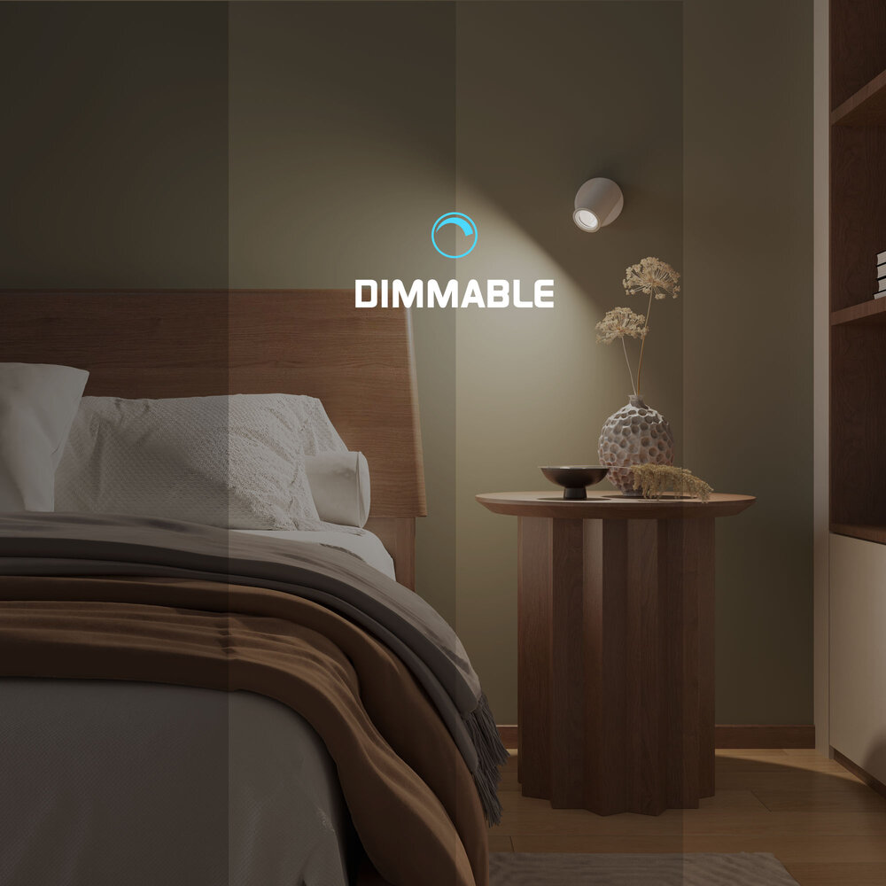 Ledvion LED Deckenstrahler Weiß - Dimmbar - 3W - 4000K - Neigbar