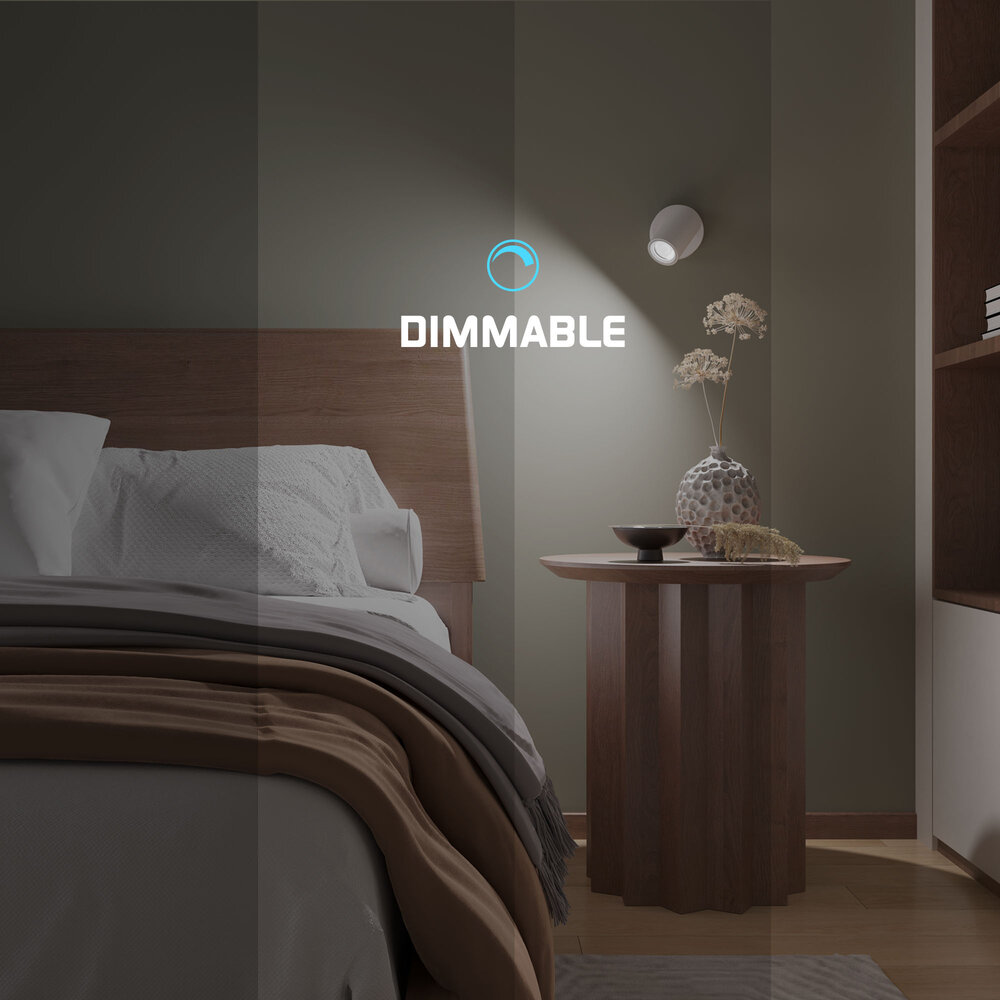 Ledvion LED Deckenstrahler Weiß - Dimmbar - 3W - 6500K - Neigbar