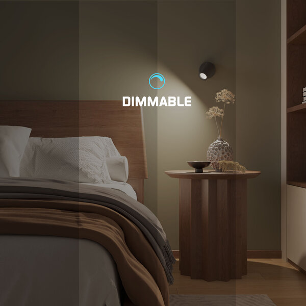 Ledvion LED Deckenstrahler Schwarz - Dimmbar - 3W - 4000K - Neigbar