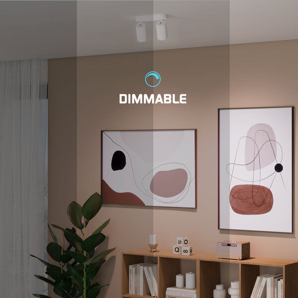 Ledvion LED Deckenstrahler Weiß Duo - Dimmbar - 3W - 2700K - Neigbar