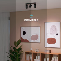 Ledvion LED Deckenstrahler Schwarz Trio - Dimmbar - 3W - 2700K - Neigbar