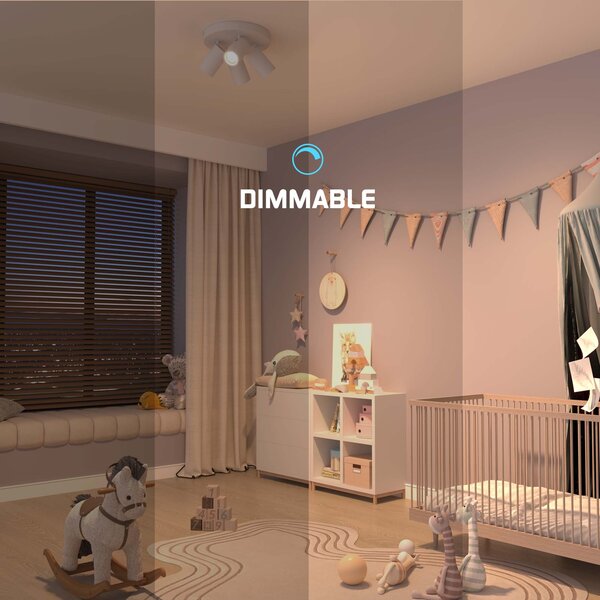 Ledvion LED Deckenstrahler Weiß 4-licht - Dimmbar - 3W - 2700K - Neigbar