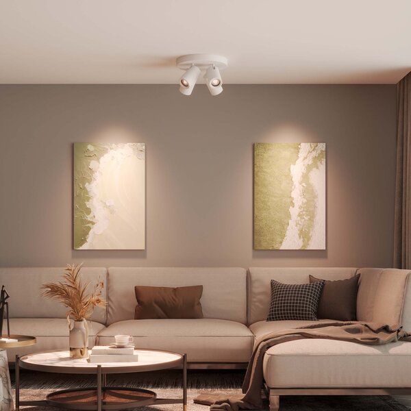 Ledvion LED Deckenstrahler Weiß 4-licht - Dimmbar - 3W - 2700K - Neigbar