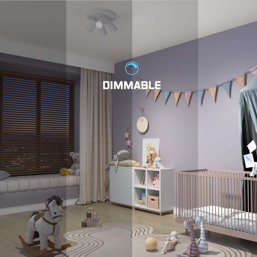 Ledvion LED Deckenstrahler Weiß 4-licht - Dimmbar - 3W - 6500K - Neigbar