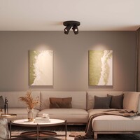 Ledvion LED Deckenstrahler Schwarz 4-licht - Dimmbar - 3W - 2700K - Neigbar