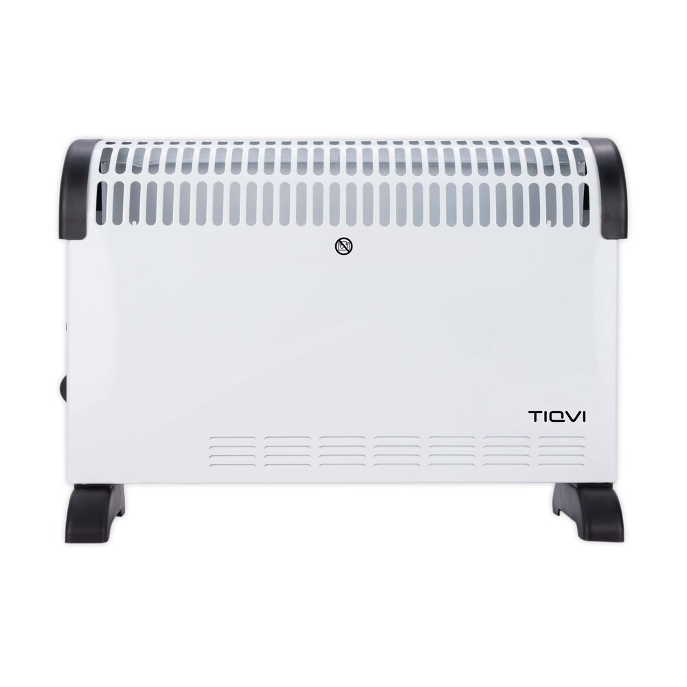 Tiqvi Konvektorheizung - 2000W - Bis zu 25 m² - Einstellbarer Thermostatknopf - Weiß