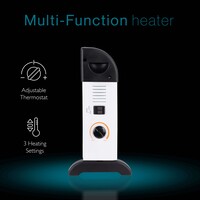 Tiqvi Konvektorheizung - 2000W - Bis zu 25 m² - Einstellbarer Thermostatknopf - Weiß